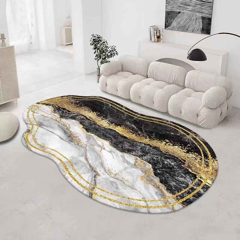 Karpet Lantai Polyester Motif Abstrak Uk 160 x 120cm/Karpet Lantai Modern