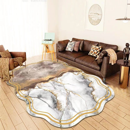 Karpet Lantai Polyester Motif Abstrak Uk 160 x 120cm/Karpet Lantai Modern