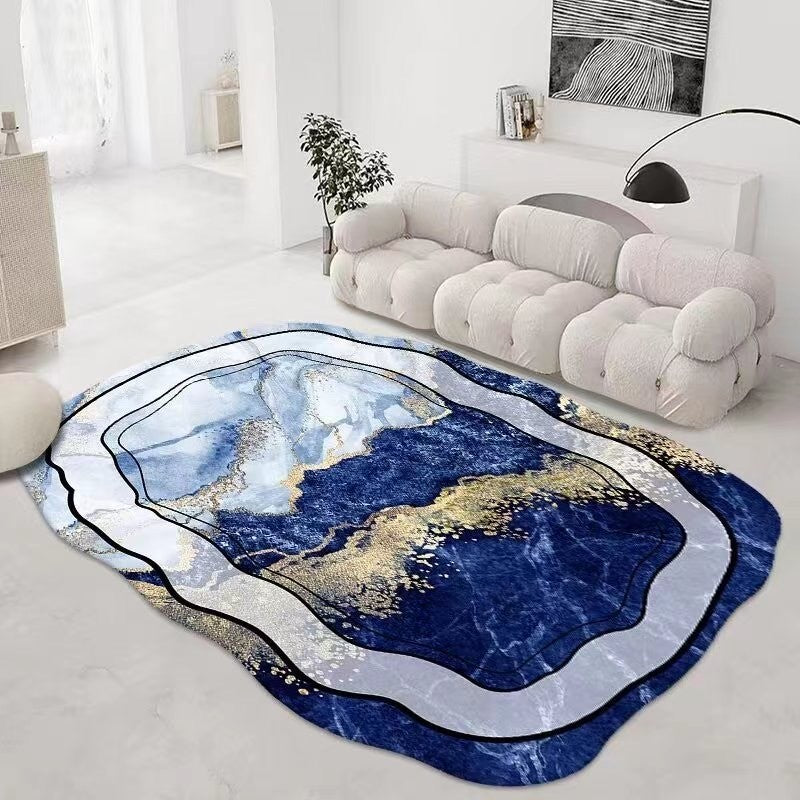 Karpet Lantai Polyester Motif Abstrak Uk 160 x 120cm/Karpet Lantai Modern