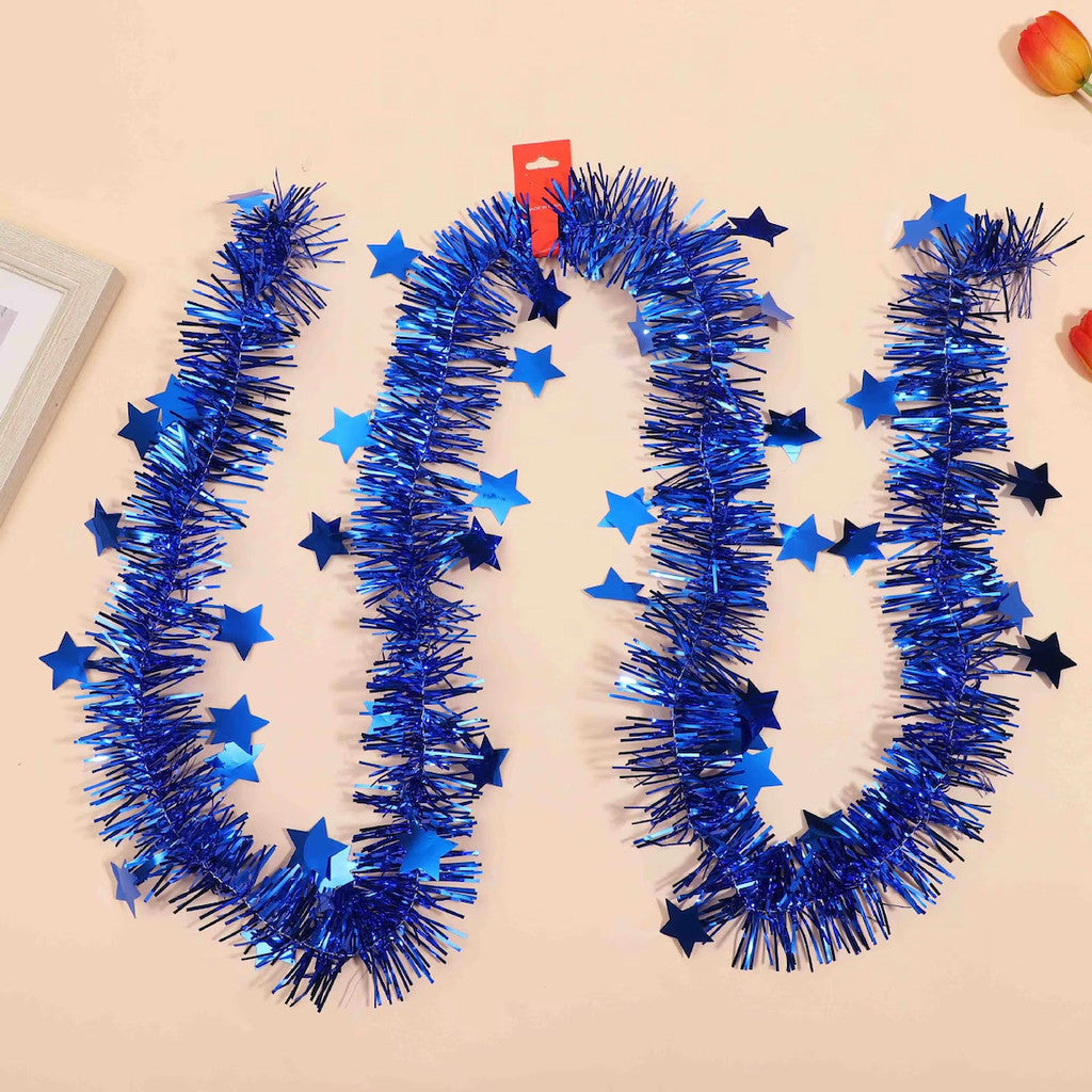 SLINGER 2 Meter Diameter 5cm Single Colored / Mix / Motif Rumbai Garland Tensil Tinsel Metalik Hiasan