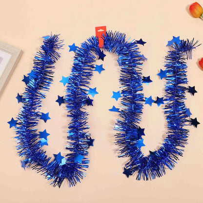 SLINGER 2 Meter Diameter 5cm Single Colored / Mix / Motif Rumbai Garland Tensil Tinsel Metalik Hiasan