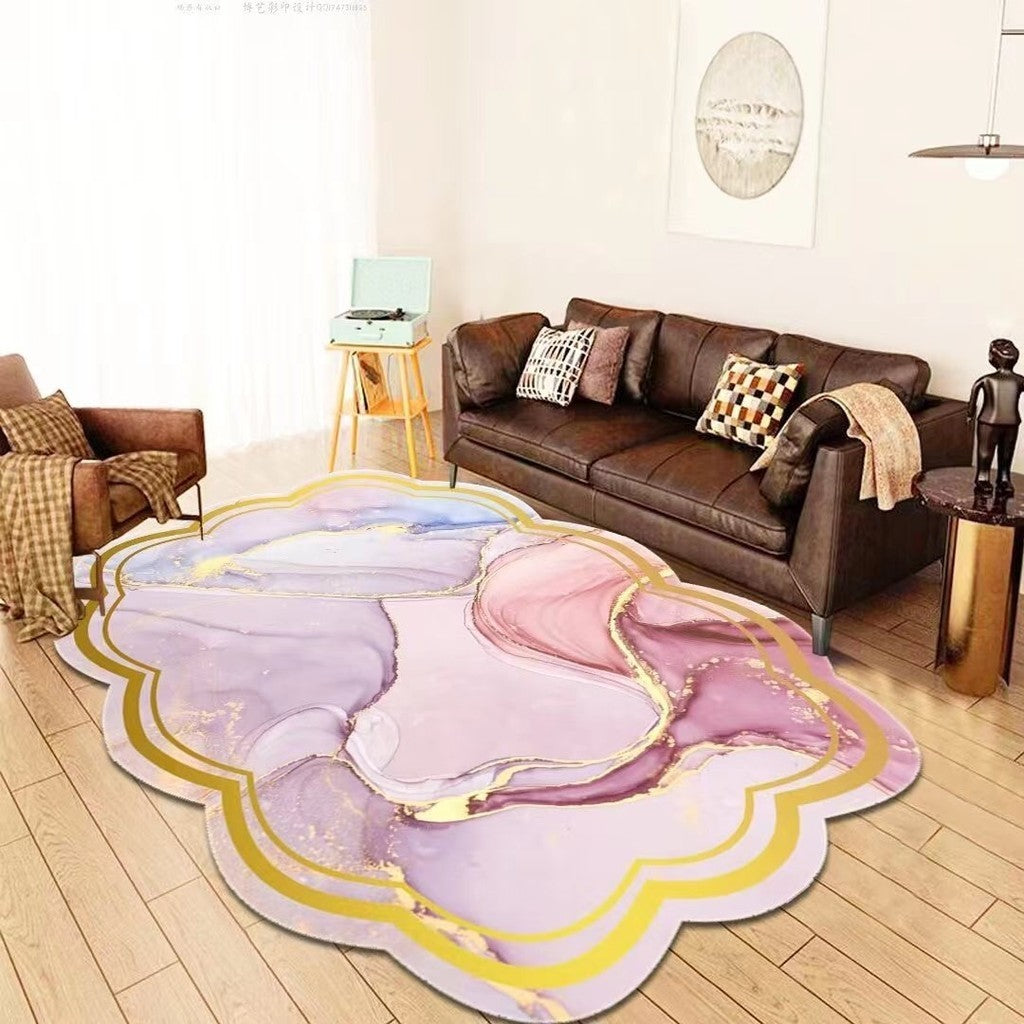 Karpet Lantai Polyester Motif Abstrak Uk 160 x 120cm/Karpet Lantai Modern