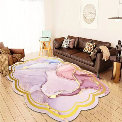 Karpet Lantai Polyester Motif Abstrak Uk 160 x 120cm/Karpet Lantai Modern