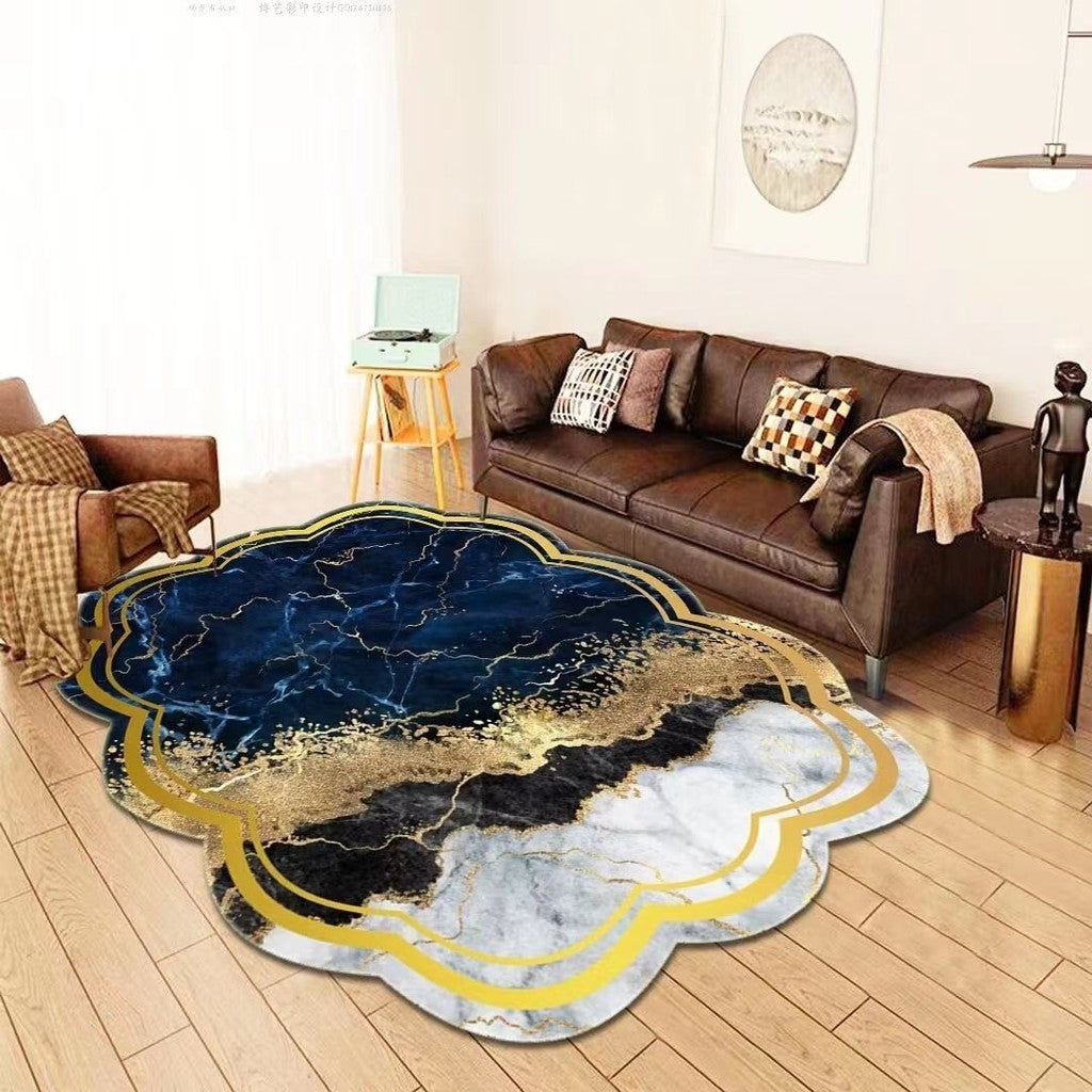 Karpet Lantai Polyester Motif Abstrak Uk 160 x 120cm/Karpet Lantai Modern