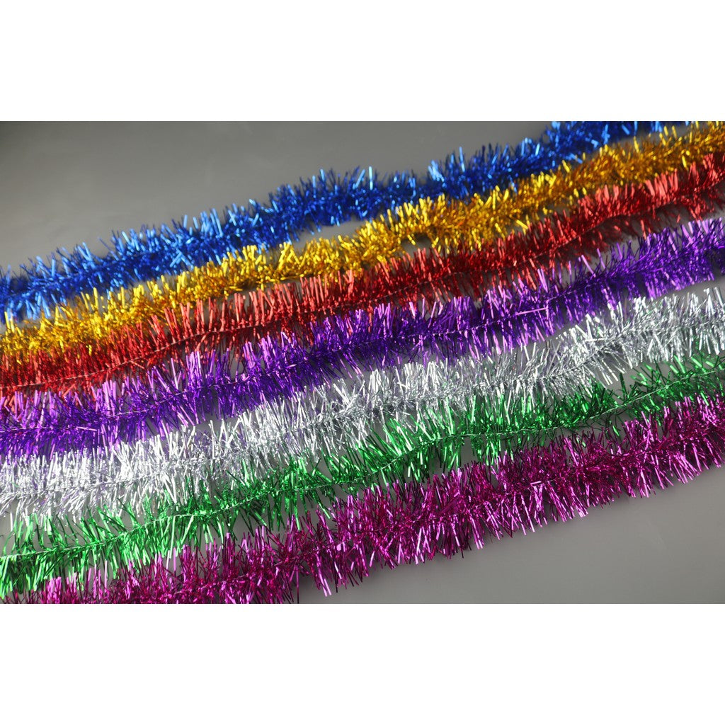 SLINGER 2 Meter Diameter 5cm Single Colored / Mix / Motif Rumbai Garland Tensil Tinsel Metalik Hiasan