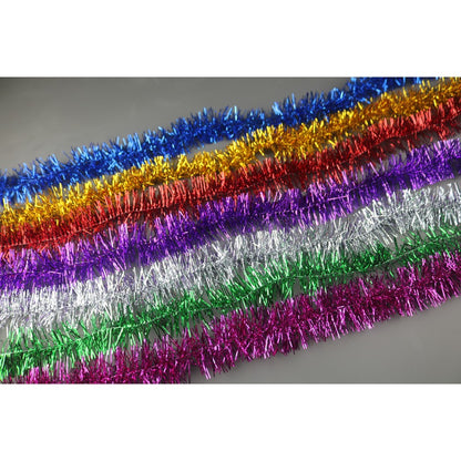 SLINGER 2 Meter Diameter 5cm Single Colored / Mix / Motif Rumbai Garland Tensil Tinsel Metalik Hiasan