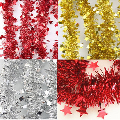SLINGER 2 Meter Diameter 5cm Single Colored / Mix / Motif Rumbai Garland Tensil Tinsel Metalik Hiasan