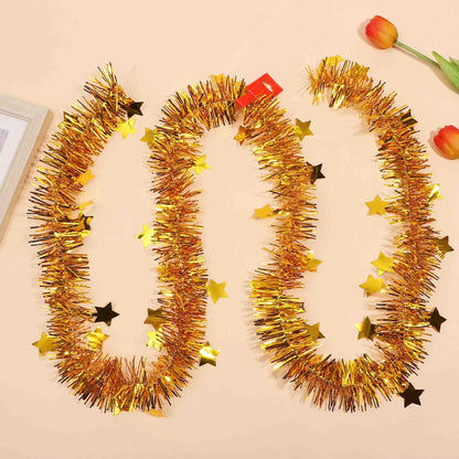 SLINGER 2 Meter Diameter 5cm Single Colored / Mix / Motif Rumbai Garland Tensil Tinsel Metalik Hiasan