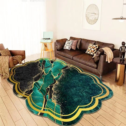 Karpet Lantai Polyester Motif Abstrak Uk 160 x 120cm/Karpet Lantai Modern