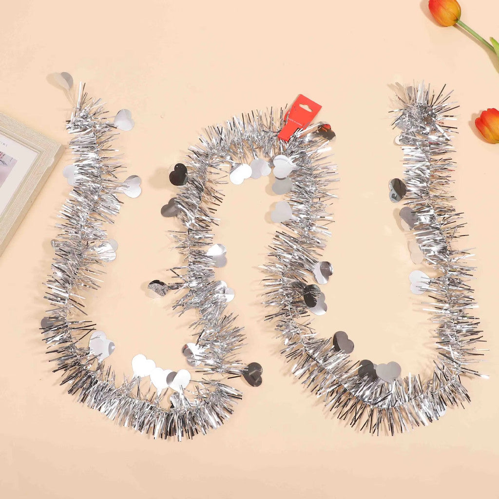 SLINGER 2 Meter Diameter 5cm Single Colored / Mix / Motif Rumbai Garland Tensil Tinsel Metalik Hiasan