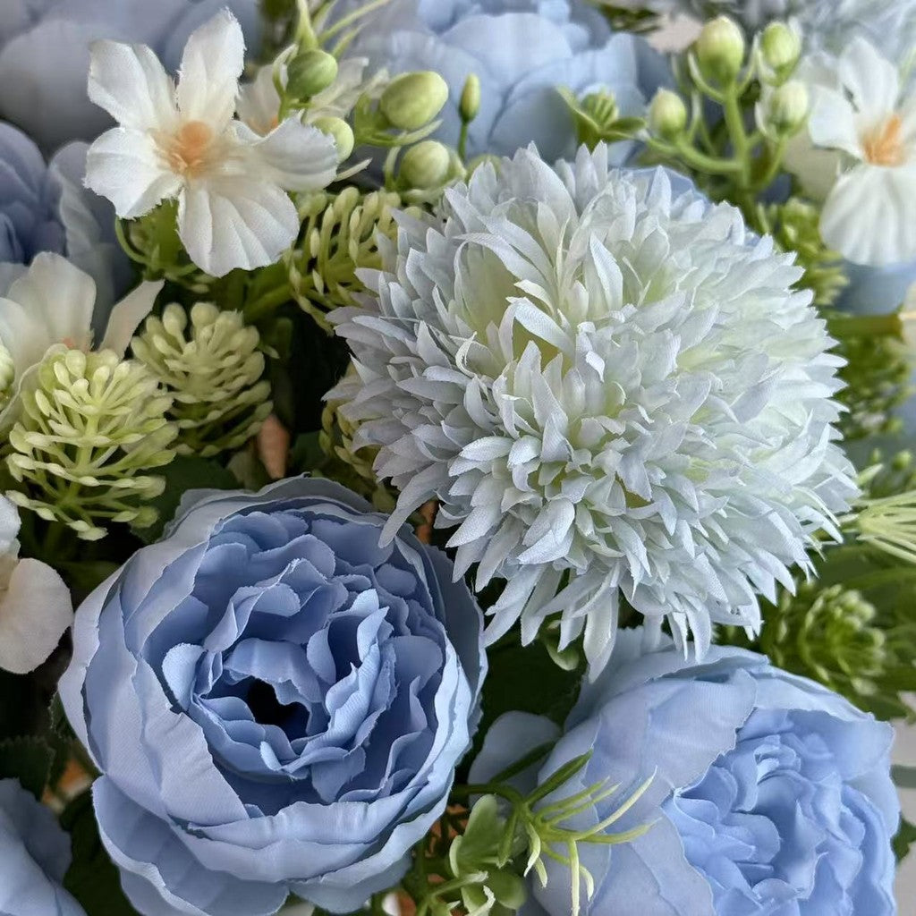 Bouquet bunga BKT 1022 MIXY 6Cbg Bunga MIX PEONY DAN HYDRA Artifisial Dekorasi Hiasan Seserahan Buket Palsu