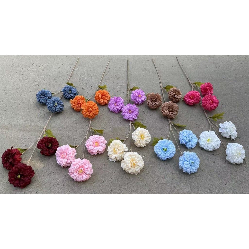 C05 KOI 60cm Artificial Bunga Mawar 3 Cabang 3 Kuntum Bunga Palsu Plastik Buatan Imitasi Hias Dekor Buket Bouquet Rumah Pesta/Bunga Hias