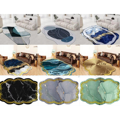 Karpet Lantai Polyester Motif Abstrak Uk 160 x 120cm/Karpet Lantai Modern