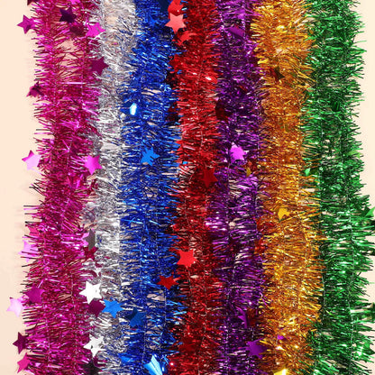 SLINGER 2 Meter Diameter 5cm Single Colored / Mix / Motif Rumbai Garland Tensil Tinsel Metalik Hiasan
