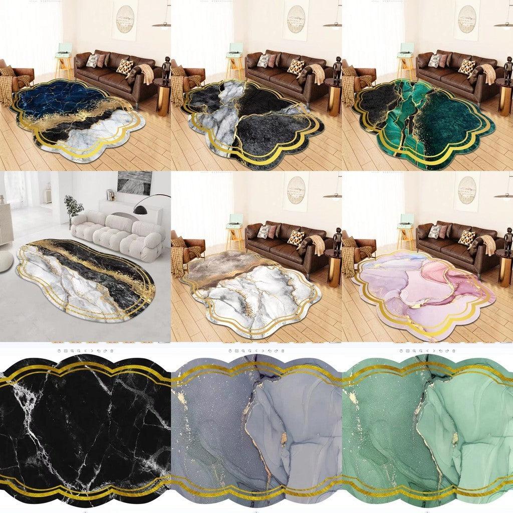Karpet Lantai Polyester Motif Abstrak Uk 160 x 120cm/Karpet Lantai Modern
