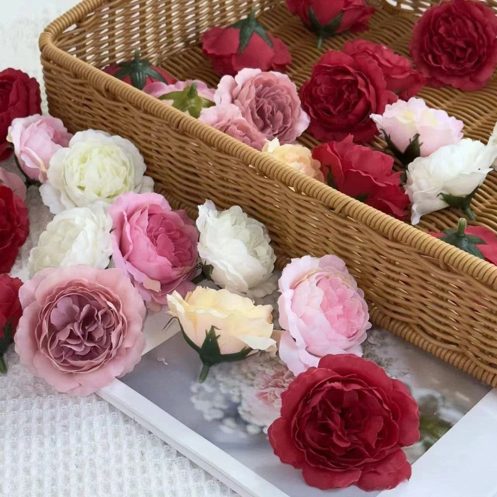 KTM10 TAROTUM Diameter 7cm Kepala Kuntum Peony Putik Kuntuman bunga hias plastik gerbera aster krisan dahlia kain hiasan dekor dekorasi pesta pernikahan wedding seserahan hantaran mahar ruangan kamar tidur