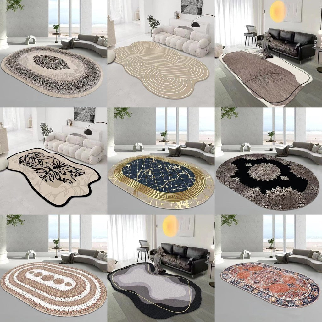 Karpet Lantai Polyester Motif Abstrak Uk 160 x 120cm/Karpet Lantai Modern