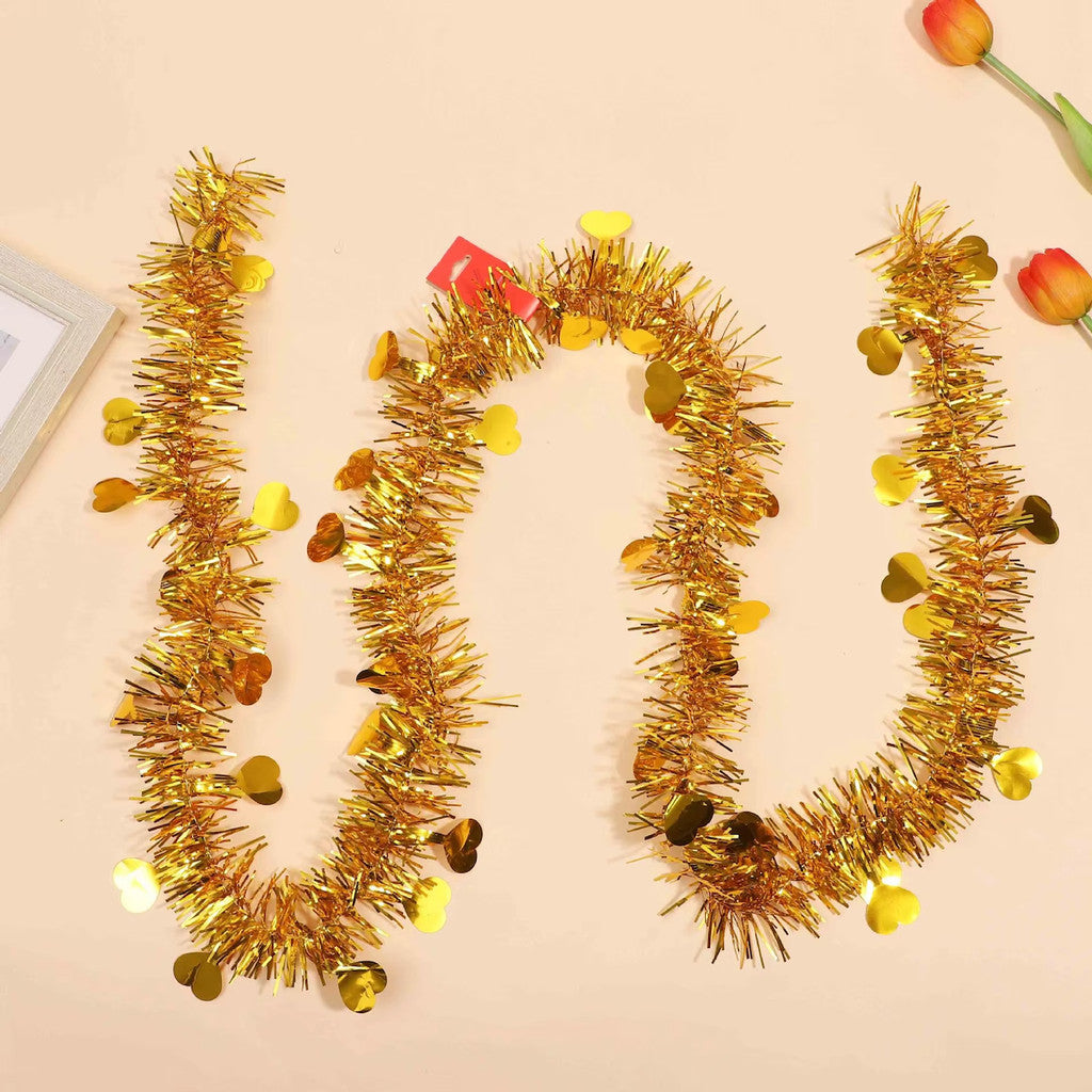SLINGER 2 Meter Diameter 5cm Single Colored / Mix / Motif Rumbai Garland Tensil Tinsel Metalik Hiasan