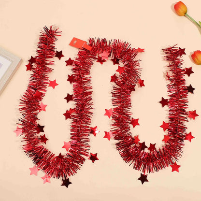 SLINGER 2 Meter Diameter 5cm Single Colored / Mix / Motif Rumbai Garland Tensil Tinsel Metalik Hiasan