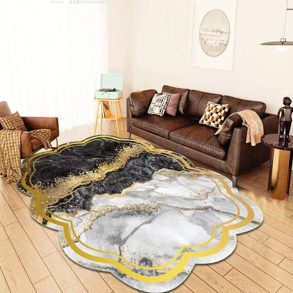 Karpet Lantai Polyester Motif Abstrak Uk 160 x 120cm/Karpet Lantai Modern