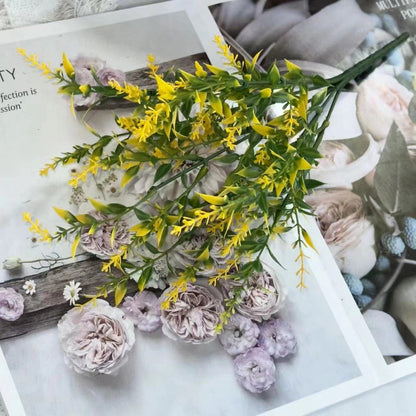 Bouquet bunga BKT 1004 VENDER Bunga Rumput Lavender Artifisial Dekorasi Hiasan Seserahan Buket Palsu