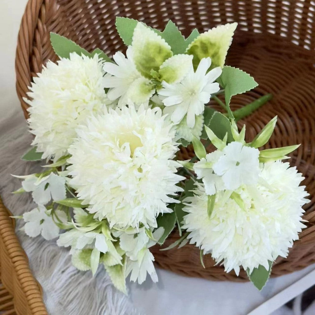 Bouquet bunga BKT 1006 CUI Bunga Pompom Krisan Artifisial Dekorasi Hiasan Seserahan Buket Palsu