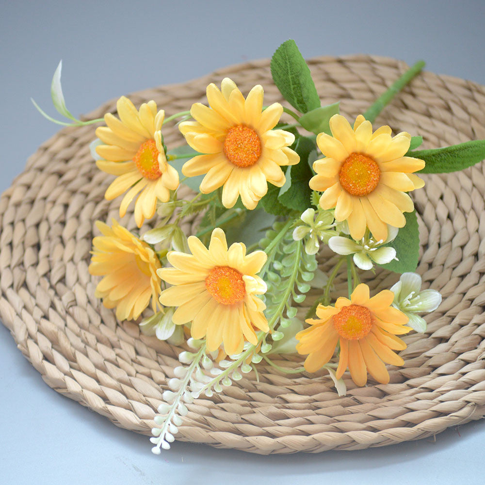 Bouquet bunga P110 CRISANTEMO Krisan Matahari Artifisial Dekorasi Hiasan Seserahan Buket Palsu