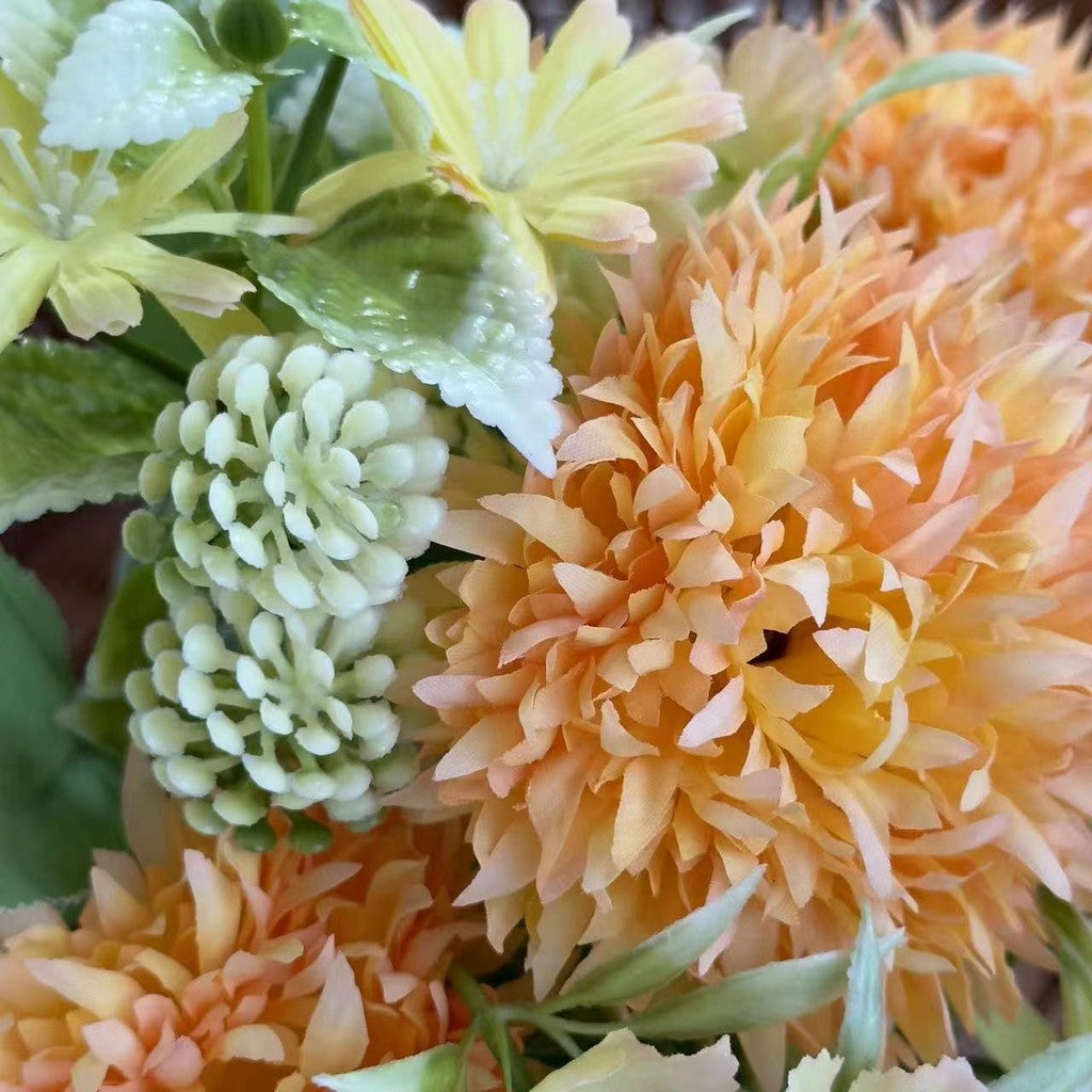 Bouquet bunga BKT 1006 CUI Bunga Pompom Krisan Artifisial Dekorasi Hiasan Seserahan Buket Palsu