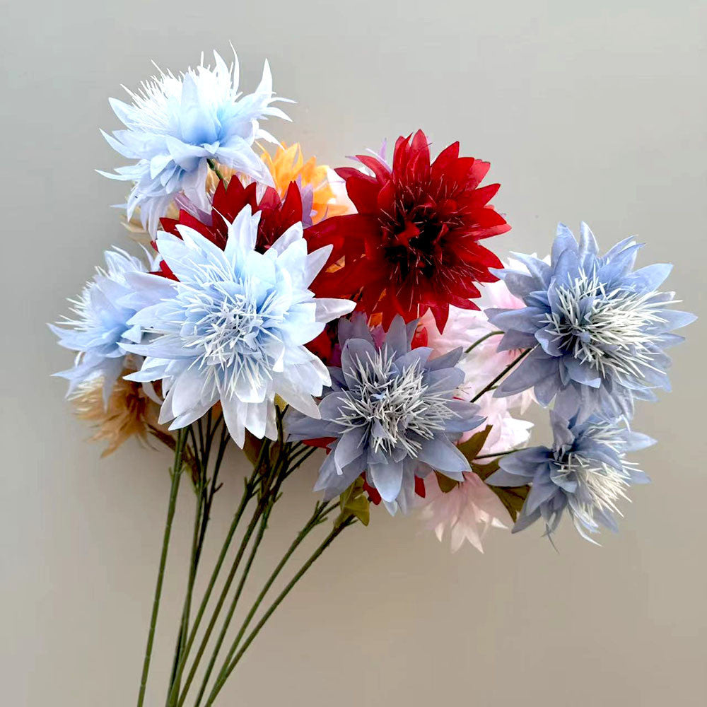 C11 ANEMONE 68cm Artificial Bunga Mawar 3 Cabang 3 Kuntum Bunga Palsu Plastik Buatan Imitasi Hias Dekor Buket Bouquet Rumah Pesta/Bunga Hias