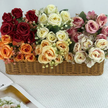 Bouquet bunga BKT 1033 HARU (x7) 7Cbg Bunga Mara Artifisial Dekorasi Hiasan Seserahan Buket Palsu