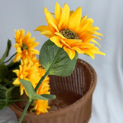 Bouquet bunga SUNFLOWER 1cbg Diameter 12cm Matahari Tangkai Artifisial Dekorasi