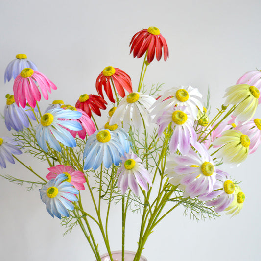 C15 HUWE 75cm Artificial Bunga Krisan Diameter 6cm Palsu Plastik Buatan Imitasi Hias Dekor Buket Bouquet Rumah Pesta/Bunga Hias