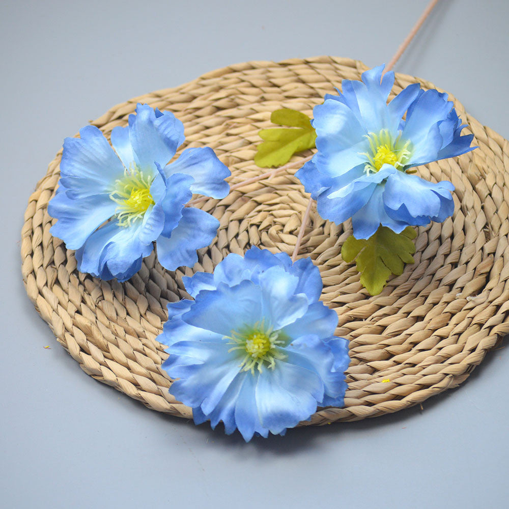 C16 LANXI 65cm Artificial Bunga Krisan Diameter 11cm Palsu Plastik Buatan Imitasi Hias Dekor Buket Bouquet Rumah Pesta/Bunga Hias