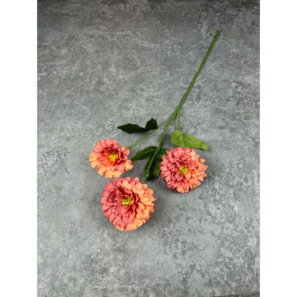 C91 TAN (x3) Bunga Kain Sutra 69CM ARTIFICIAL BUNGA DEKORASI HIAS RUANGAN RUMAH KANTOR STUDIO