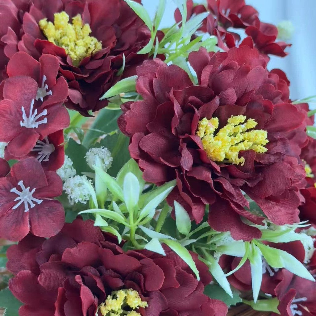 Bouquet bunga BKT 1005 FUFU Bunga Peony + Krisan Artifisial Dekorasi Hiasan Seserahan Buket Palsu
