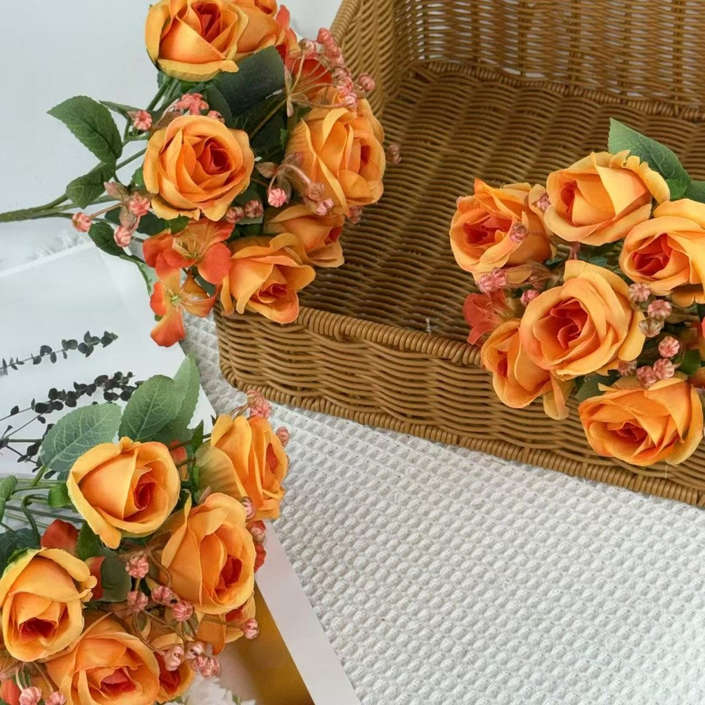 Bouquet bunga BKT 1033 HARU (x7) 7Cbg Bunga Mara Artifisial Dekorasi Hiasan Seserahan Buket Palsu