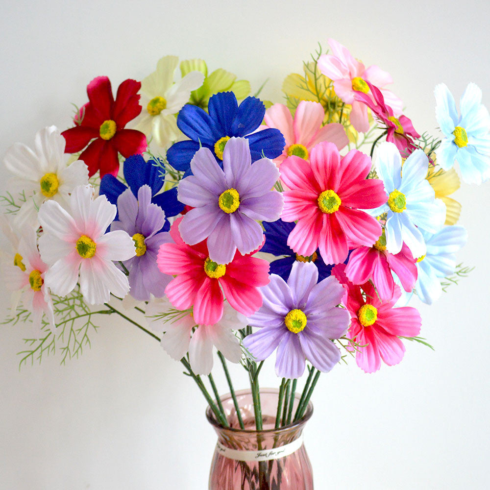C14 SIYIN 62cm Artificial Bunga Krisan Diameter 10cm Palsu Plastik Buatan Imitasi Hias Dekor Buket Bouquet Rumah Pesta/Bunga Hias