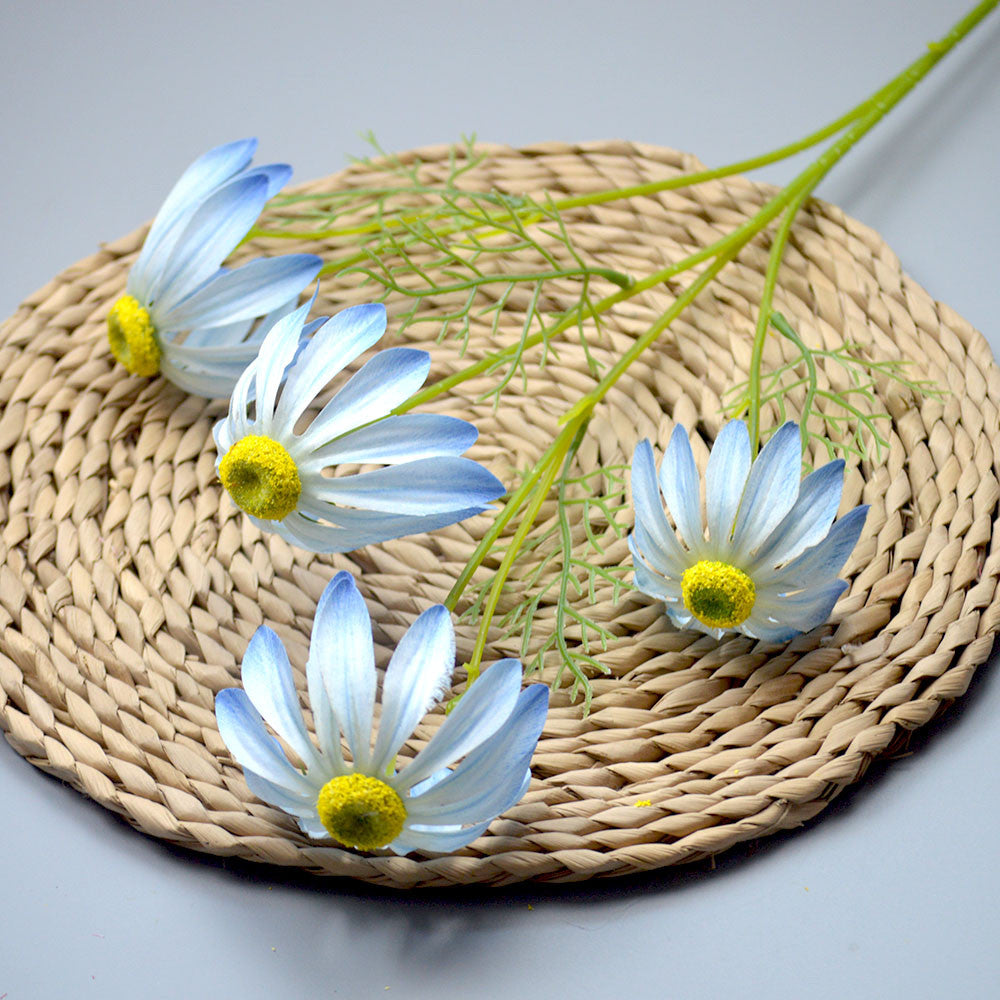 C15 HUWE 75cm Artificial Bunga Krisan Diameter 6cm Palsu Plastik Buatan Imitasi Hias Dekor Buket Bouquet Rumah Pesta/Bunga Hias