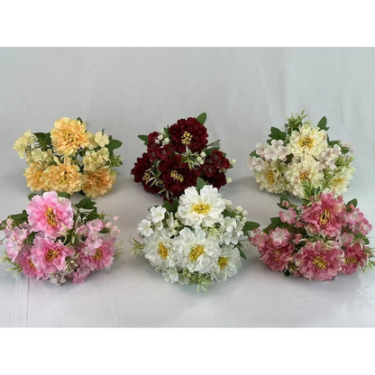 Bouquet bunga BKT 1005 FUFU Bunga Peony + Krisan Artifisial Dekorasi Hiasan Seserahan Buket Palsu