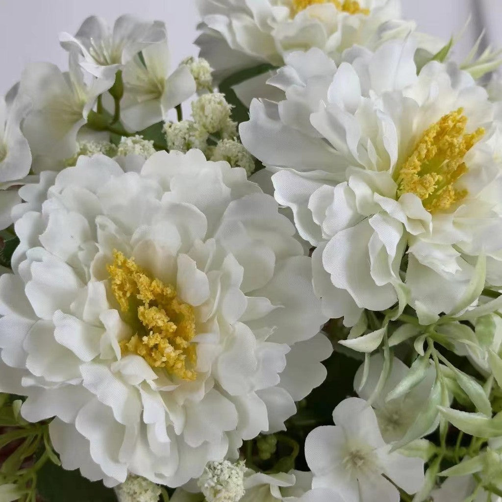 Bouquet bunga BKT 1005 FUFU Bunga Peony + Krisan Artifisial Dekorasi Hiasan Seserahan Buket Palsu