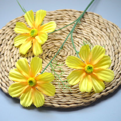 C14 SIYIN 62cm Artificial Bunga Krisan Diameter 10cm Palsu Plastik Buatan Imitasi Hias Dekor Buket Bouquet Rumah Pesta/Bunga Hias