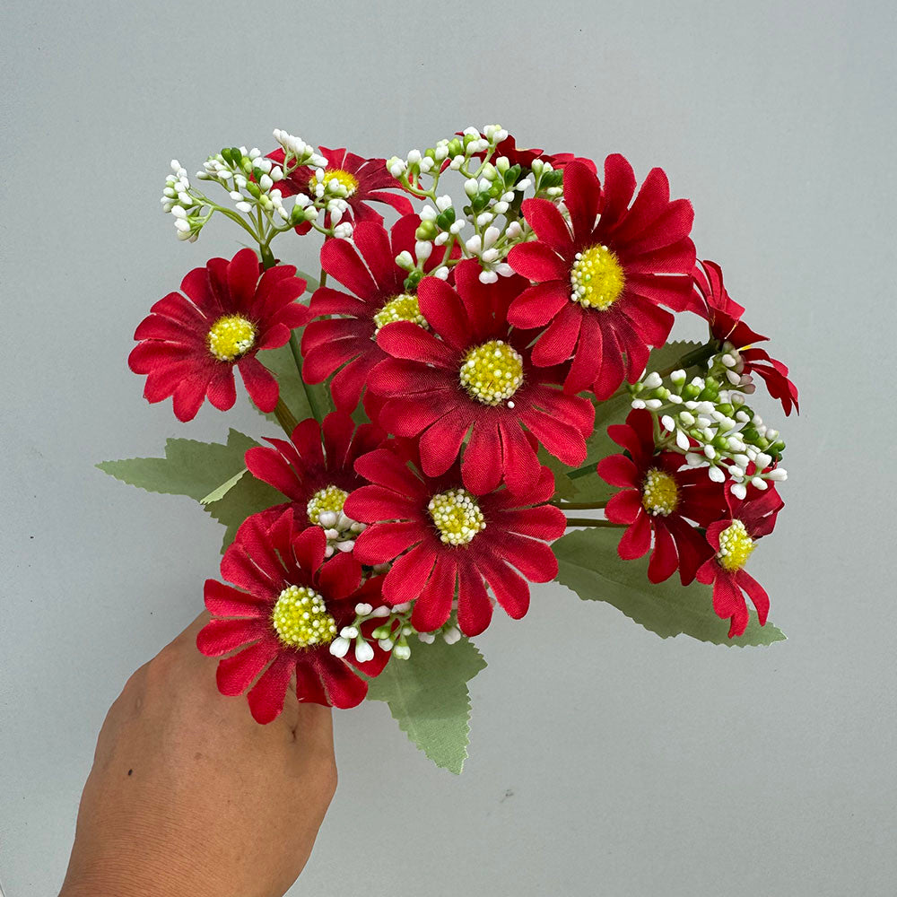Bouquet bunga P109 BOSIJU Krisan Matahari Artifisial Dekorasi Hiasan Seserahan Buket Palsu