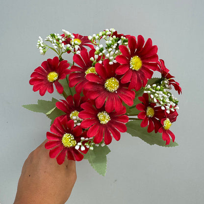 Bouquet bunga P109 BOSIJU Krisan Matahari Artifisial Dekorasi Hiasan Seserahan Buket Palsu