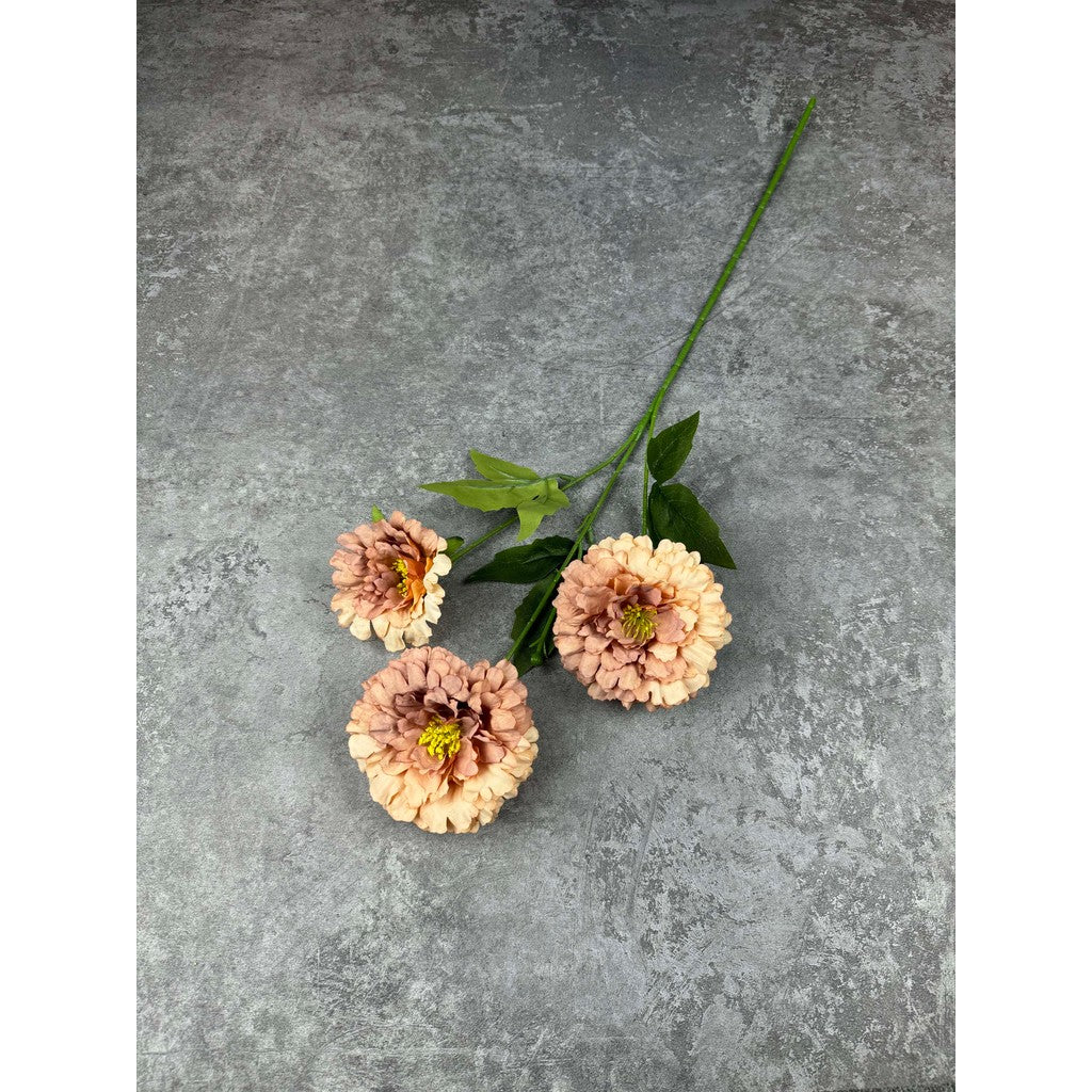 C91 TAN (x3) Bunga Kain Sutra 69CM ARTIFICIAL BUNGA DEKORASI HIAS RUANGAN RUMAH KANTOR STUDIO