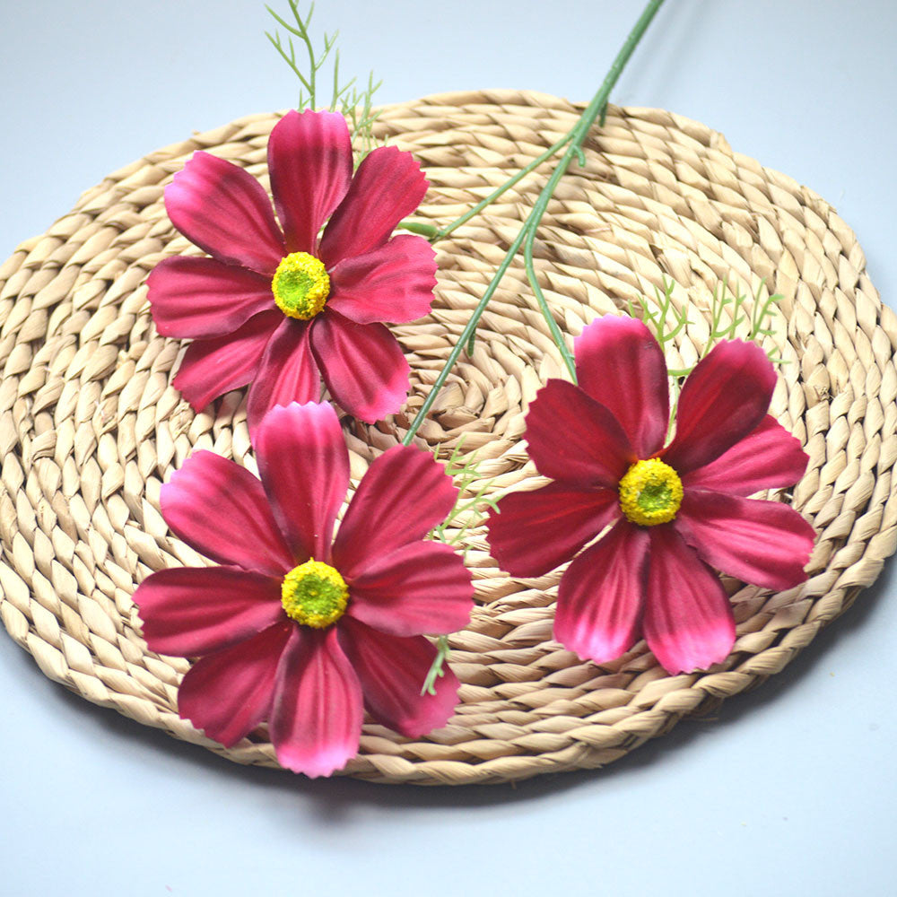 C14 SIYIN 62cm Artificial Bunga Krisan Diameter 10cm Palsu Plastik Buatan Imitasi Hias Dekor Buket Bouquet Rumah Pesta/Bunga Hias