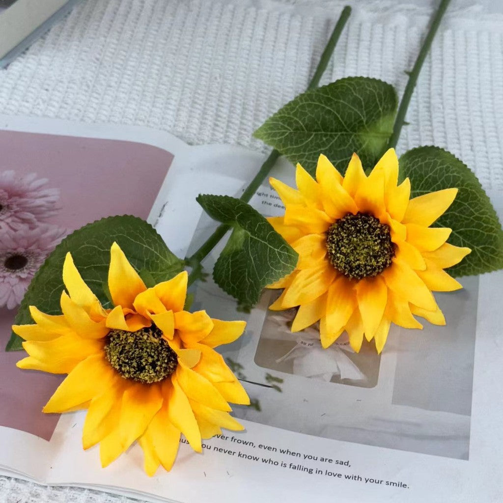 Bouquet bunga SUNFLOWER 1cbg Diameter 12cm Matahari Tangkai Artifisial Dekorasi