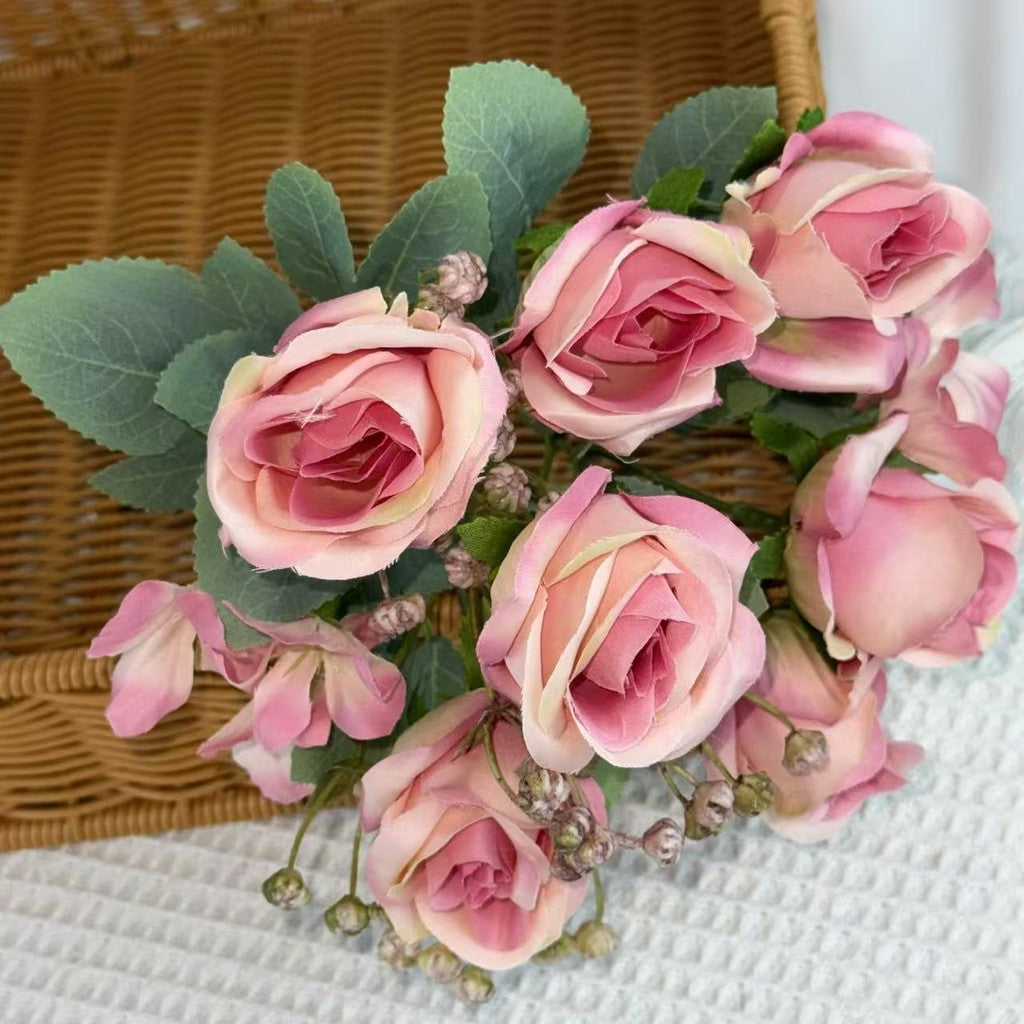 Bouquet bunga BKT 1033 HARU (x7) 7Cbg Bunga Mara Artifisial Dekorasi Hiasan Seserahan Buket Palsu
