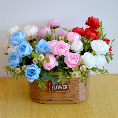 Bouquet bunga P115 MISO Mawar Peony Artifisial Dekorasi Hiasan Seserahan Buket Palsu