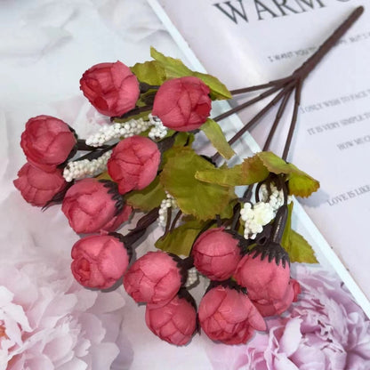 Bouquet bunga BKT 1011 KUNCUP Bunga Mawar Rose Artifisial Dekorasi Hiasan Seserahan Buket Palsu