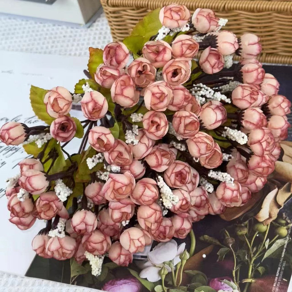 Bouquet bunga BKT 1011 KUNCUP Bunga Mawar Rose Artifisial Dekorasi Hiasan Seserahan Buket Palsu